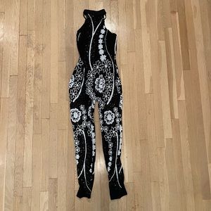 Banjul sequined black & white jumpsuit - Pageant Fun Fashion